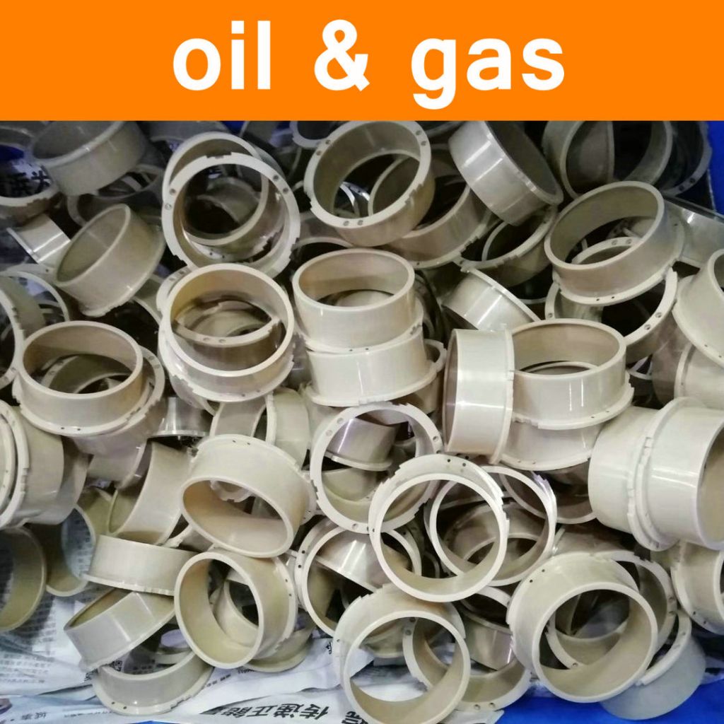 PEEK Parts in Oil Gas Petrochemical Industry Part Polyetheretherketone Components Fittings Virgin Pure Engineering Plastic