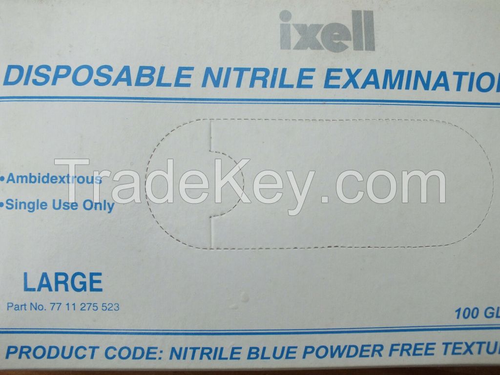 Blue Nitrile Disposable Gloves Size Small