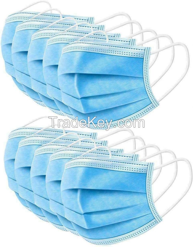 PFE 99% Medical Disposable face mask non-woven 3 ply surgical mask with Tie-on