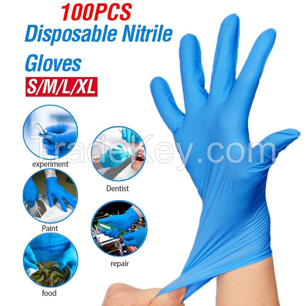 DISPOSABLE MEDICAL NITRILE GLOVES, POWDER FREE NITRILE DISPOSABLE GLOVES, MEDICAL GLOVES