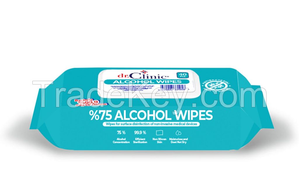 Alcohol Wet Wipes %75