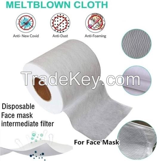 25 gsm 100% PP Middle Meltblown Non Woven Fabric Meltblown Filter Material BFE 99%
