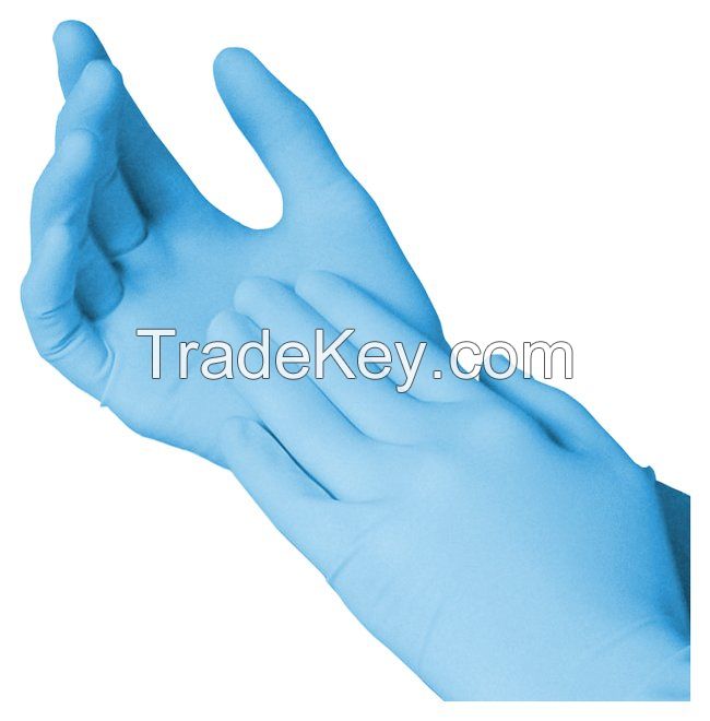 hot selling medical blue nitrile work gloves