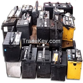 Car and truck battery drained lead battery scrap