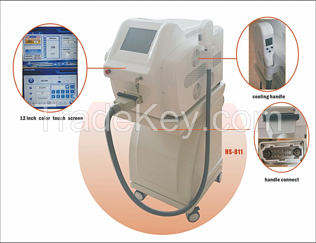 Painless Diode Laser Hair Removal Machine 1-100J / CM2 No Side Effect