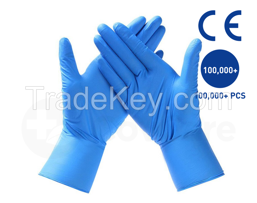 Blue Disposable Nitril gloves and white latex gloves