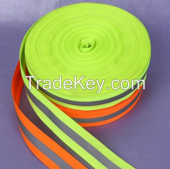 sew on high visibility reflective ribbon webbing tape for clothes