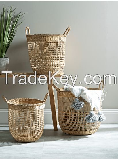 Seagrass Open Weave Storage Basket Made in Vietnam