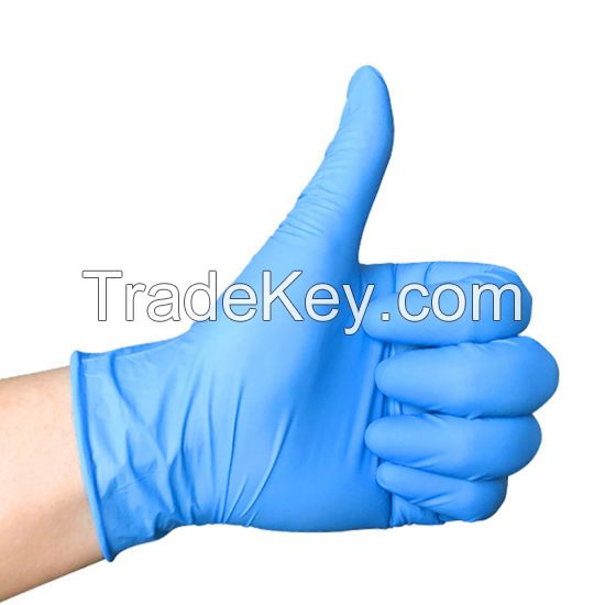 Factory direct sale powder free nitrile examination gloves