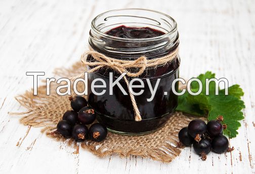Healthy and nutritious blackcurrant jam