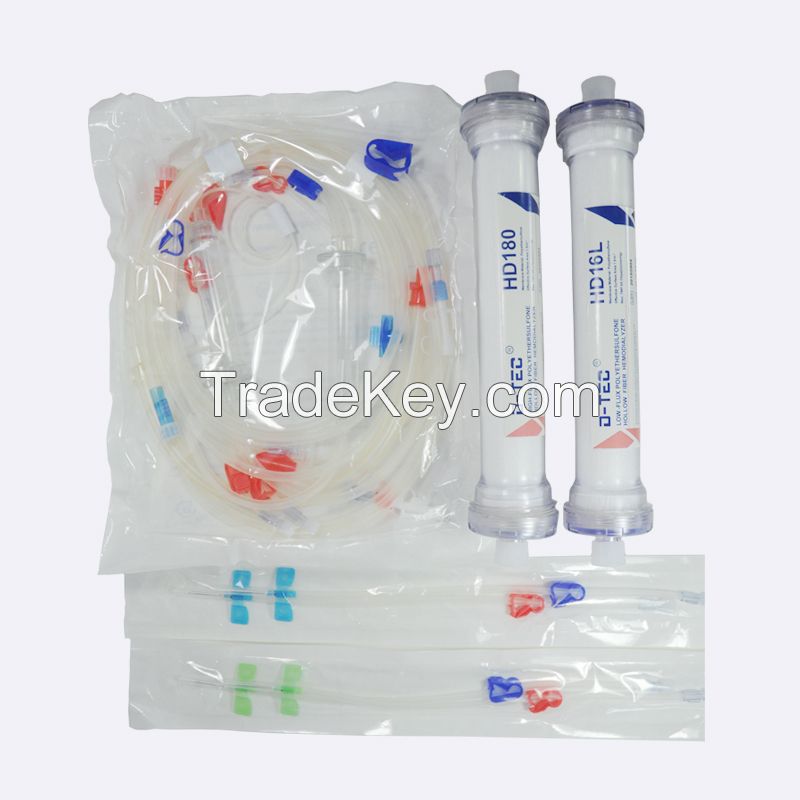 Hemodialysis Blood Tubing Dialyzer and AV Fistula Needle Dialysis Set