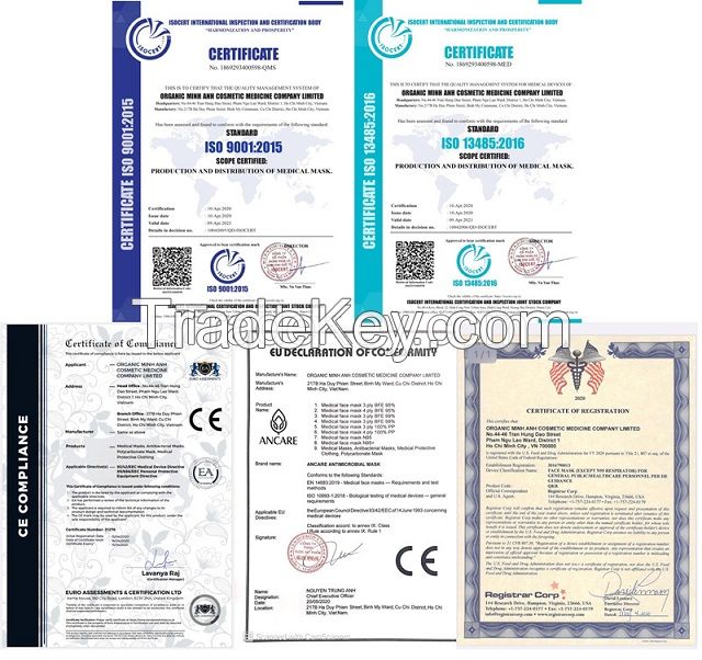 4 PLY DISPOSABLE FACE MASK - LEVEL 2 ASTM - TYPE II (EN 14683) - 98% - FROM VIETNAM