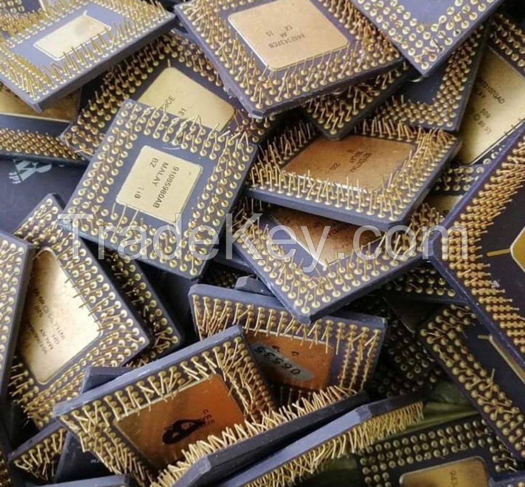 CPU CERAMIC PROCESSOR SCRAP WITH GOLD PINS CHEAP PRICE