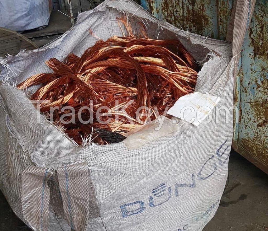 BULK  COPPER WIRE SCRAP 99.95% CHEAP PRICE