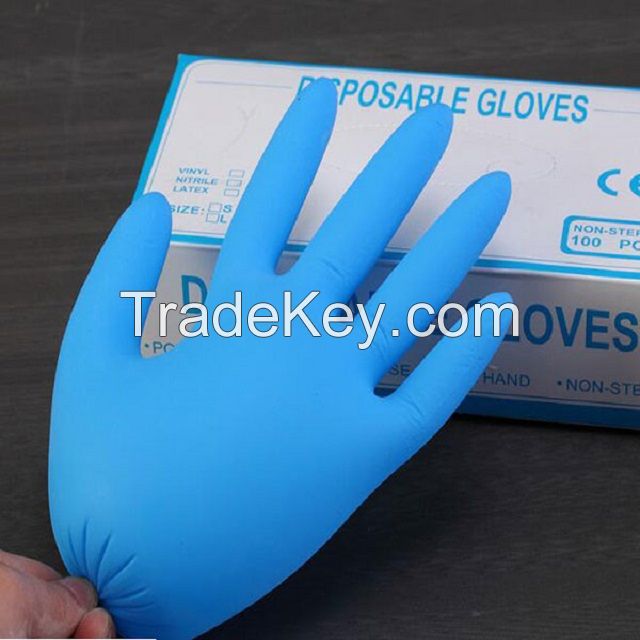 Disposable Colored Medical Grade Examination Nitrile Gloves powered or powered free high quality and low price