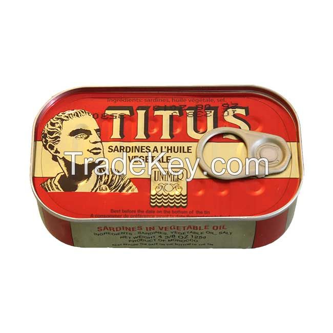 Sardine Fish/ Sardine fish in vegetable oil/Titus Sardine fish