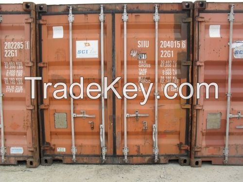 Best and cheapest used 20ft 40ft container empty shipping container for sale