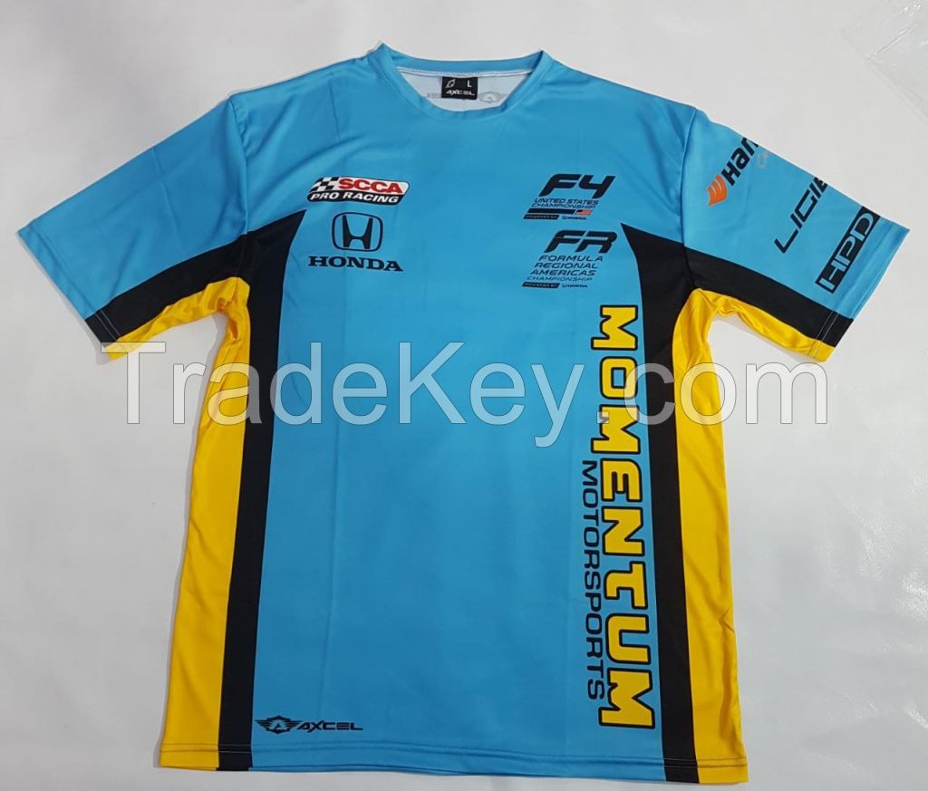 Custom sublimation motorcycle clothing racing suits race crew shirts polo shirts motorcycle & auto racing wear