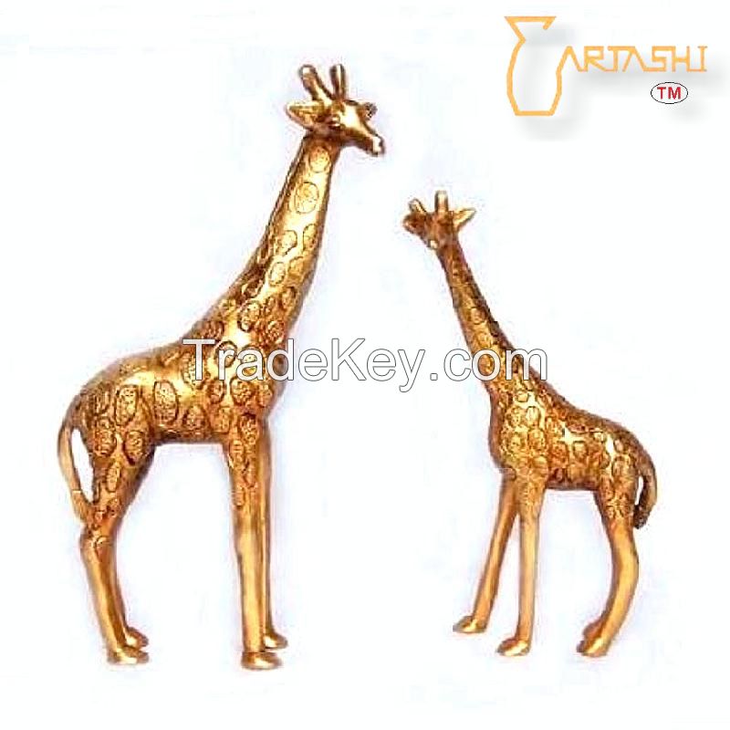 SELL Handmade Giraffe Pair in Pure Brass
