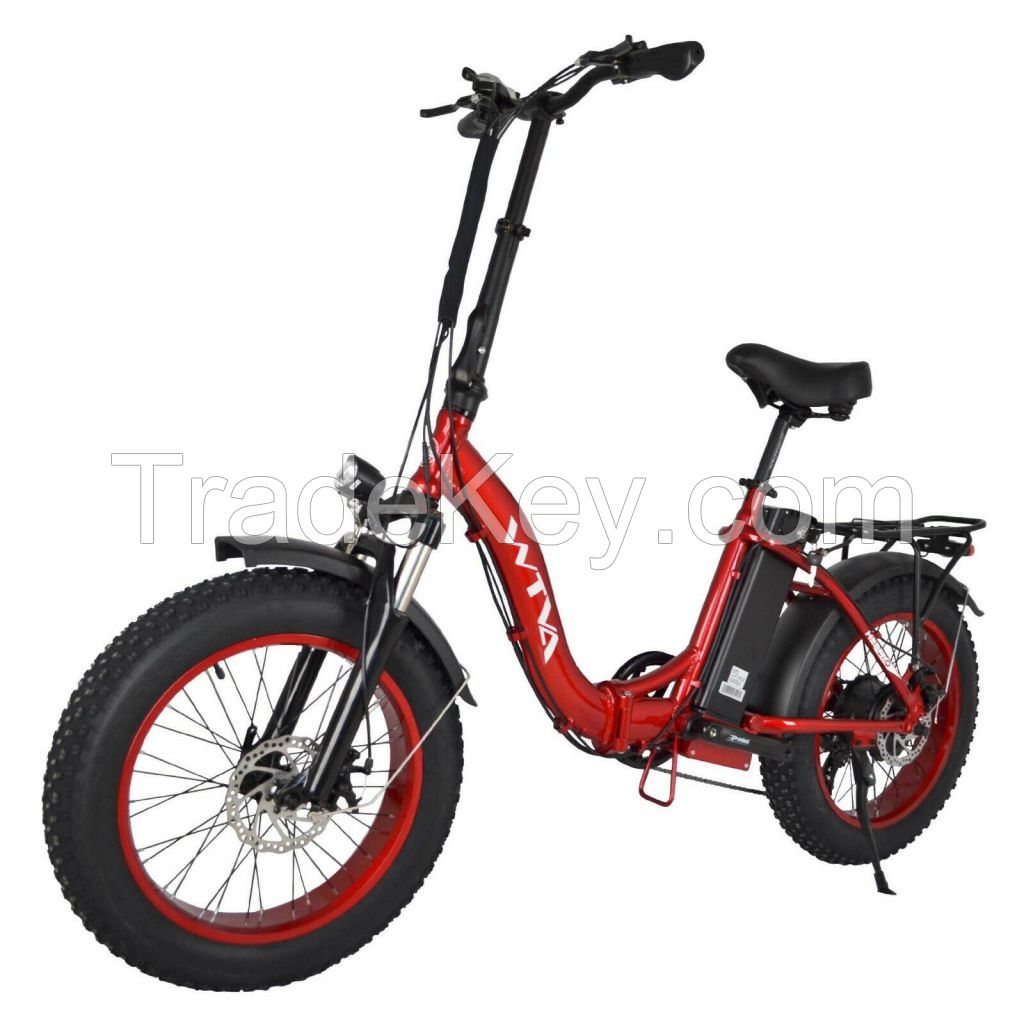 WHD.Electric Folding Bicycle  City Low Step Red