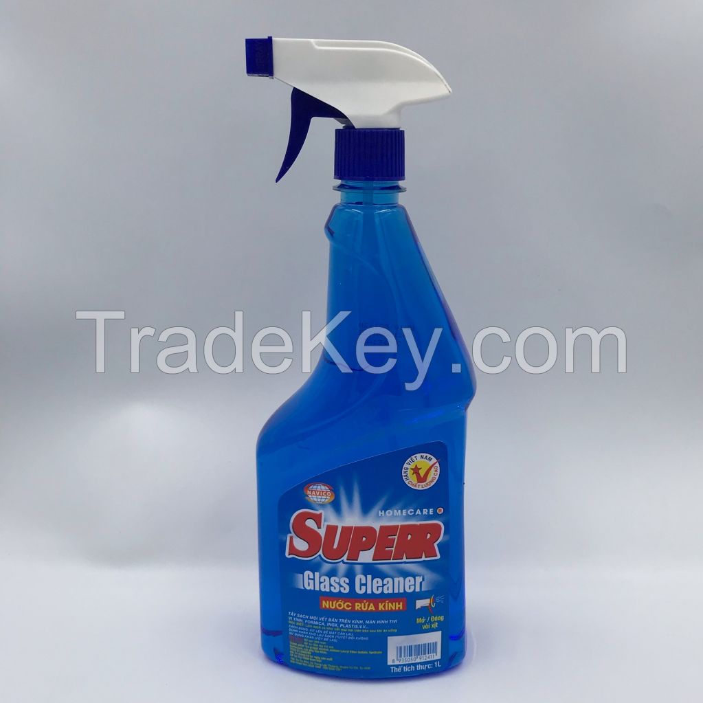 Superr Glass Cleaner and Window Cleaner Spray Bottle 1000ml x 12 bottles Good Quality