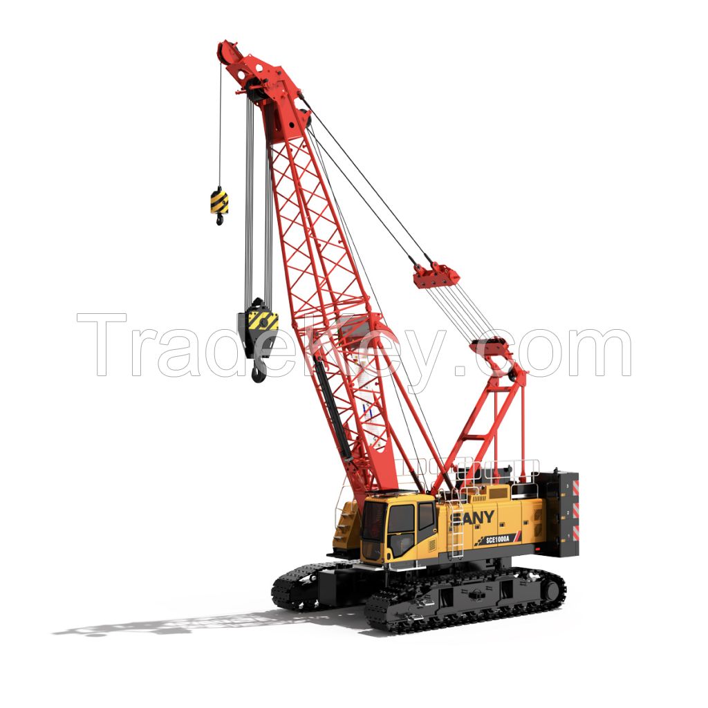 SCE1000A-1 SANY Crawler Crane 100t Lifting Capacity Strong Boom Powerful Chassis
