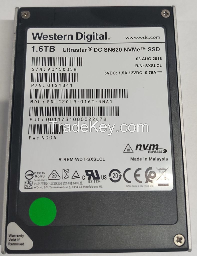 Western Digital 1.6TB U.2 NVMe MLC SSD