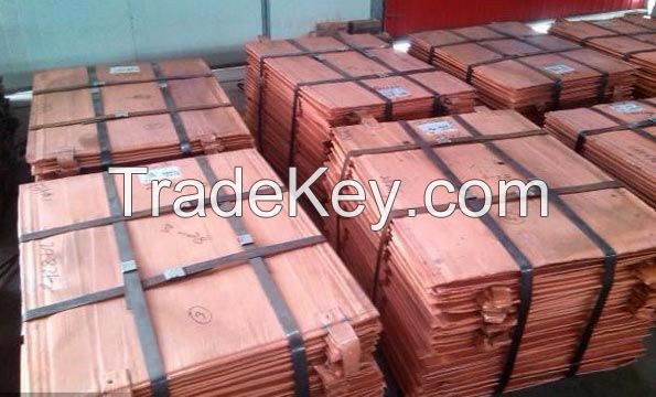 COPPER CATHODES CU 99.99%.