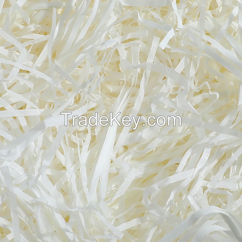 white shredded paper