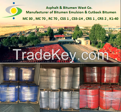 Bitumen Cutback and emulsion , MC30 , MC70 , CSS1, CSS1-H , CRS1