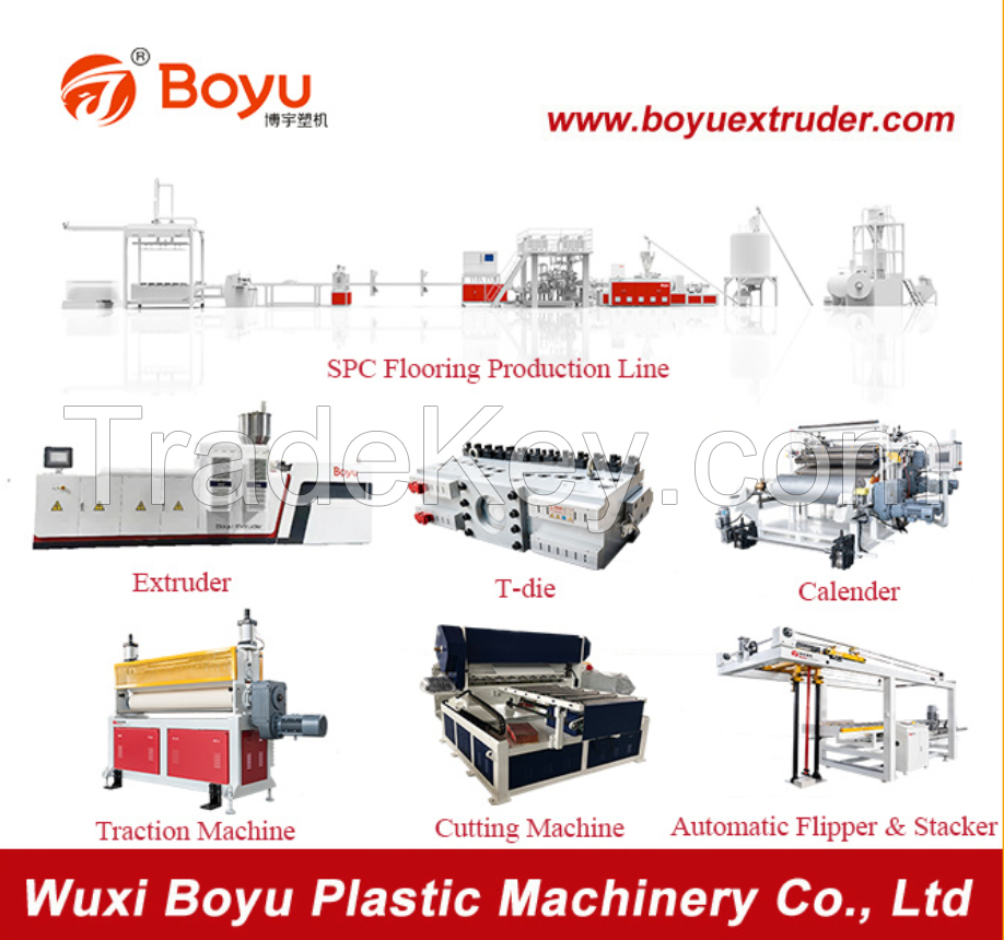 Conical Twin-Screw Plastic Extruder/ Spc Flooring Production Line/Plastic Extrusion Machine/SPC Resilient Flooring on-Line Embossing Extrusion Production LineConical Twin-Screw Plastic Extruder/ Spc Flooring Production Line/Plastic Extrusion Machine/SPC R