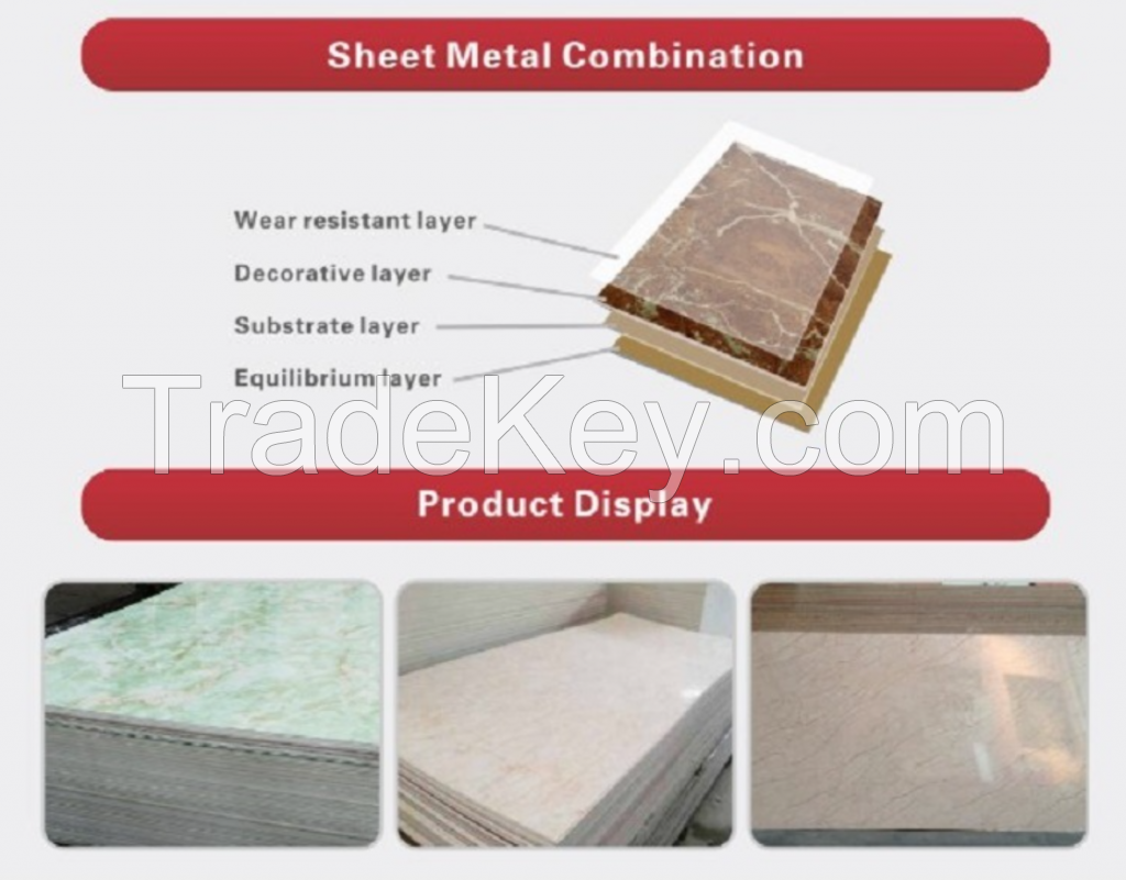 UV High Glossy PVC Imitation Marble Sheet for Interior Decoration