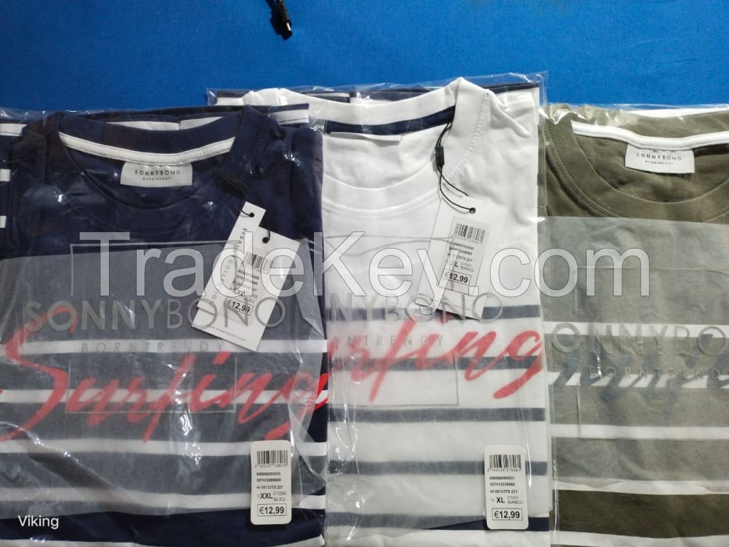 mans printed assorted label tshirt lot sell sk0203