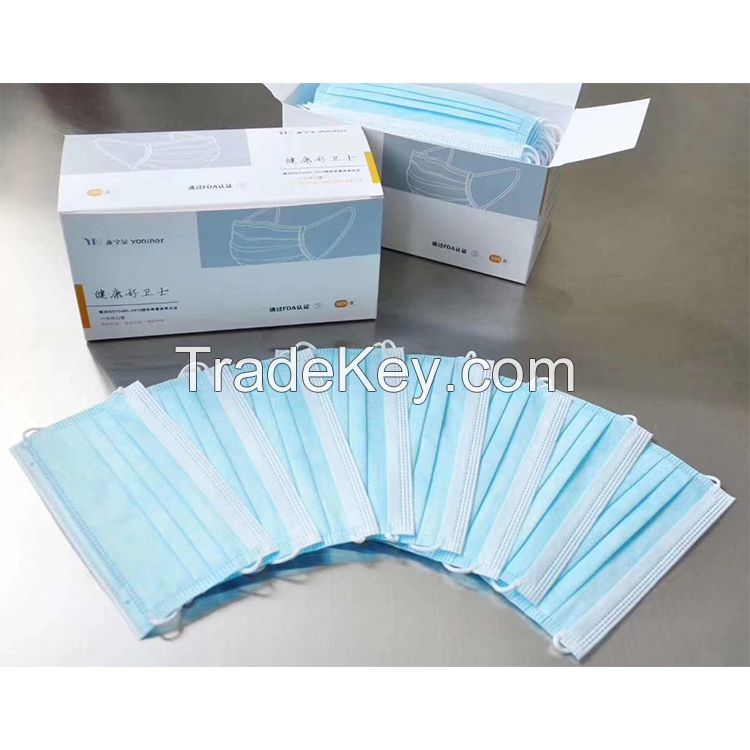 3ply Disposable Face Mask Disposable Mask 3ply Protection Earloop Disposable Face Mask