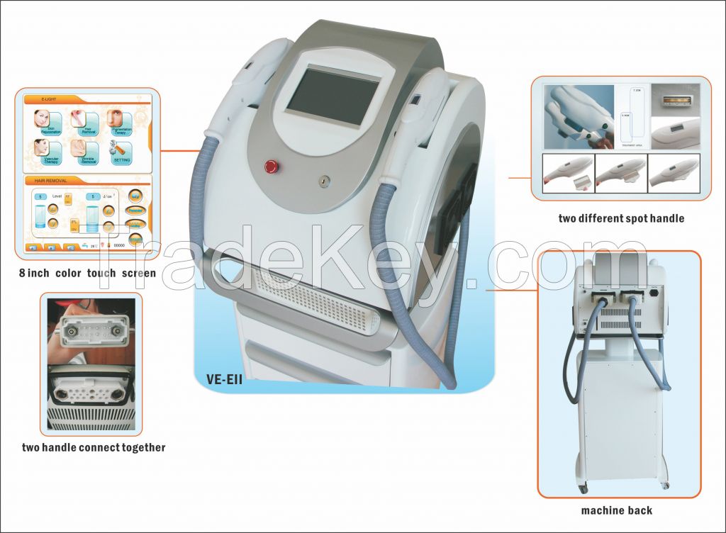 Face lifting multifunction beauty equipment water electric , rf face treatment e light ipl hair removal