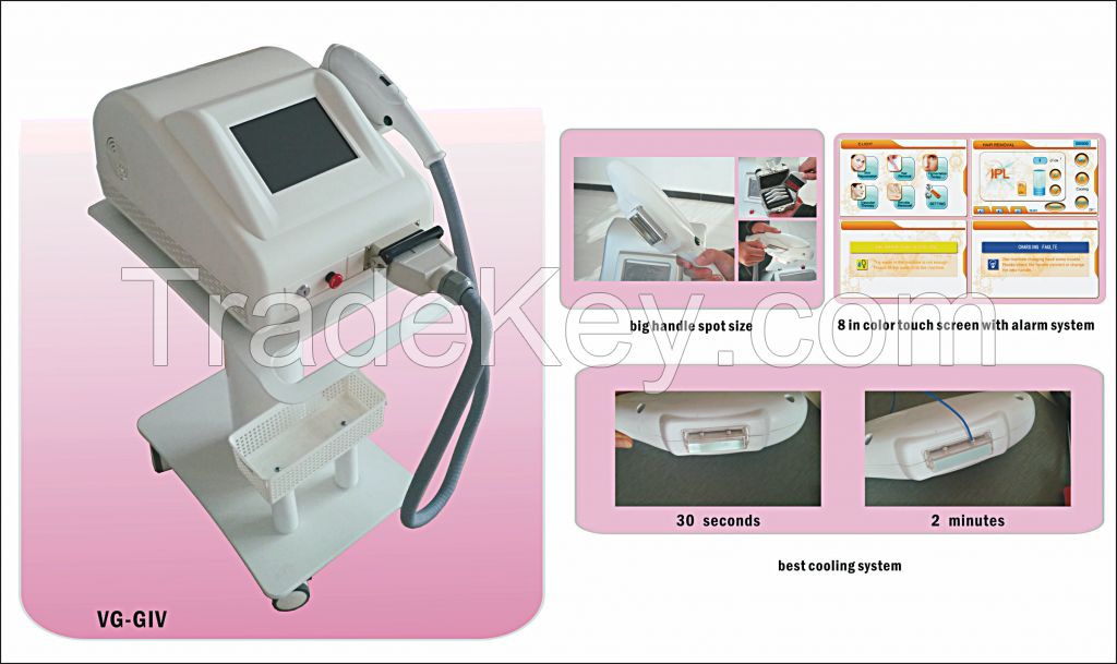 Portable IPL RF Beauty Equipment Wrinkle Removal with handle /  foot switch  beauty salon machine