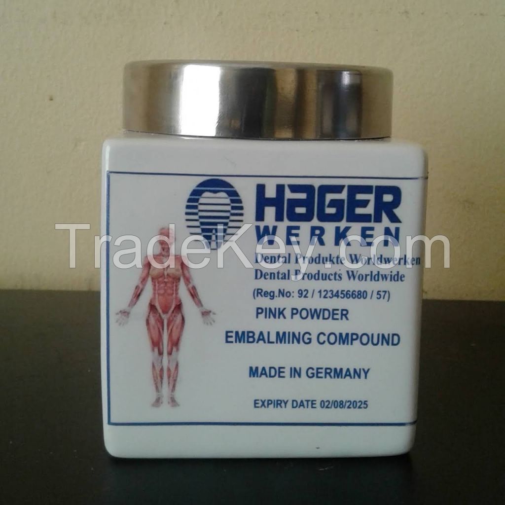 German Origin Hager Werken Embalming Compound Pink Powder