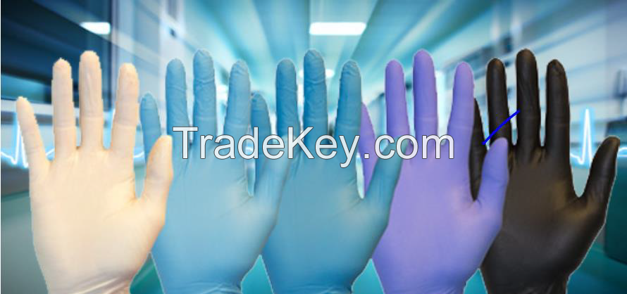 latex and nitrile gloves
