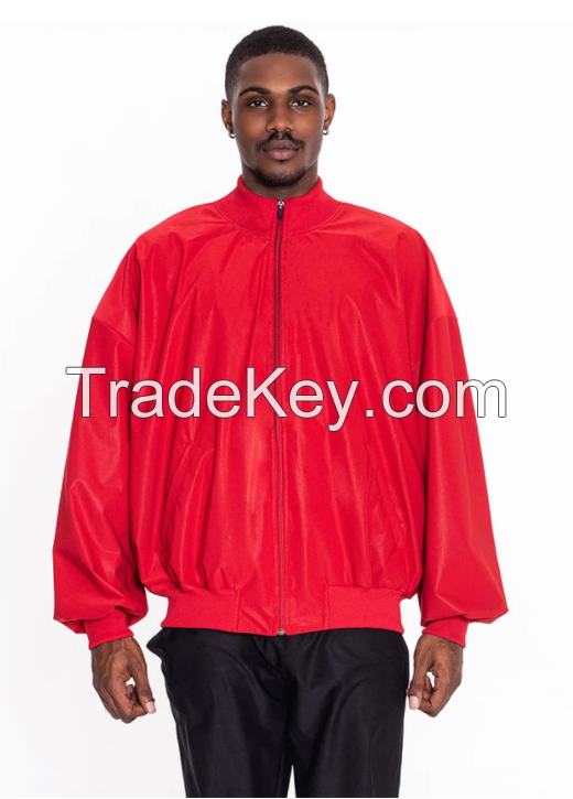 MUMUSK MEN SAUNA SUIT RAGLAN SLEEVE JACKET RED