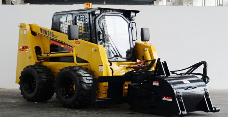 85HP WS85 Skid Steer Loader With Multifunctional Attachments Mitsubishi 62kW Engine
