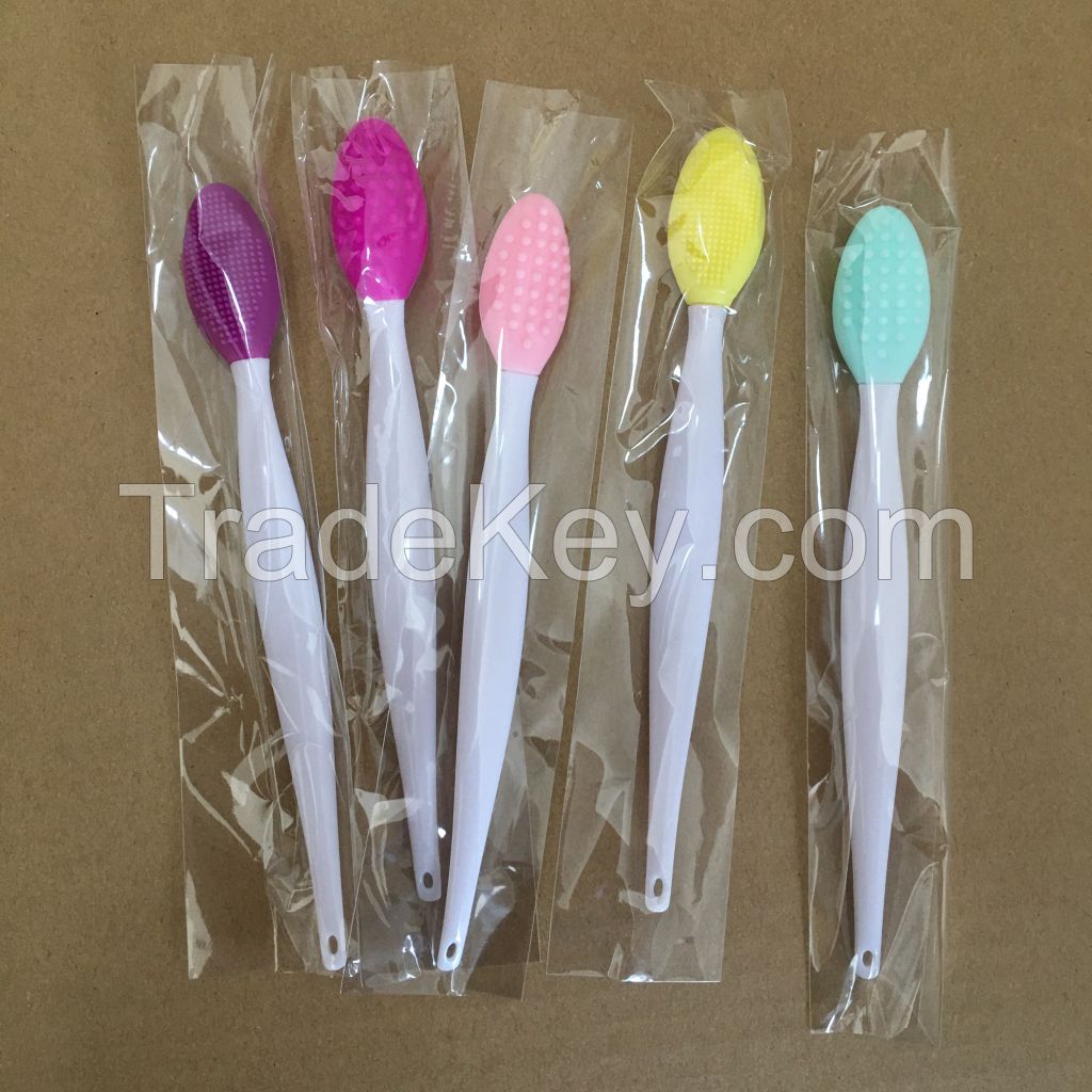 mini cosmetic silicone face wash exfoliator lip scrub exfoliating facial cleanser scrubber brush tool