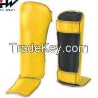 Pu Leather Mma Shin Guard Boxing Protective Gear Gym Training Wear Guard