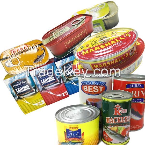 Canned seafood's, Canned Tuna and Sardines in different sizes