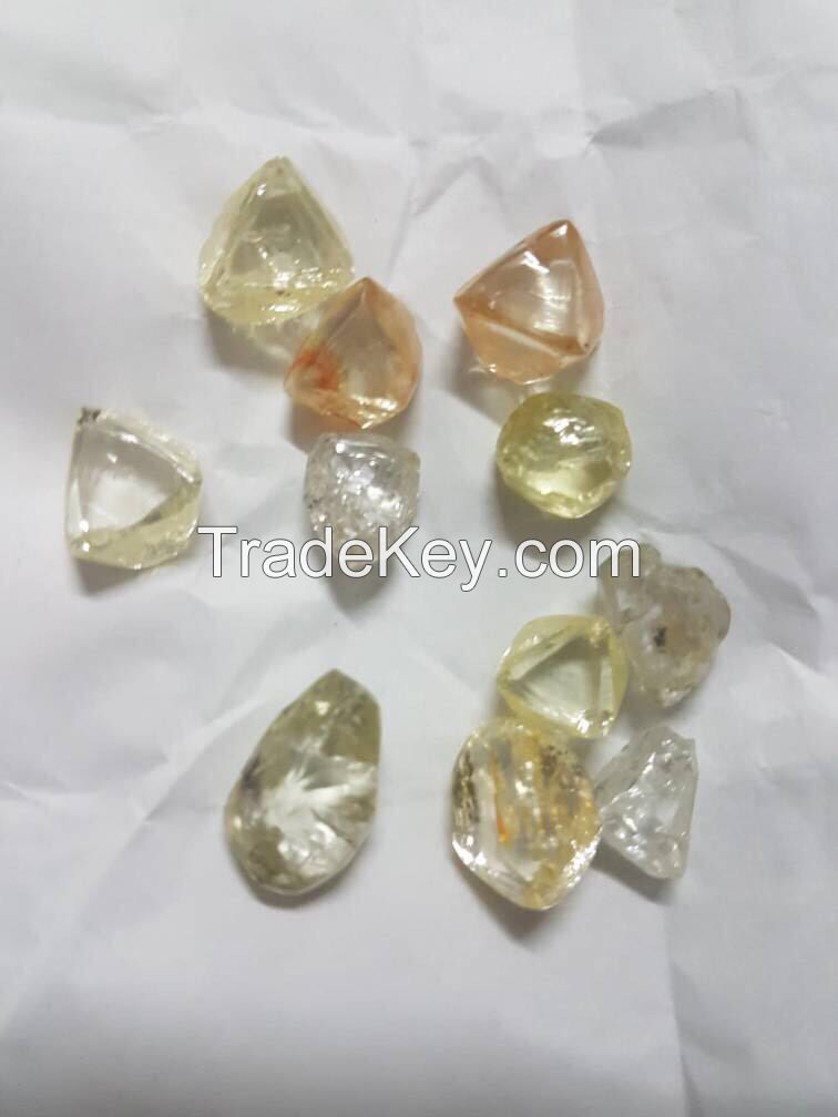 Rough Diamonds, rough uncut diamonds, gold bars, sapphire