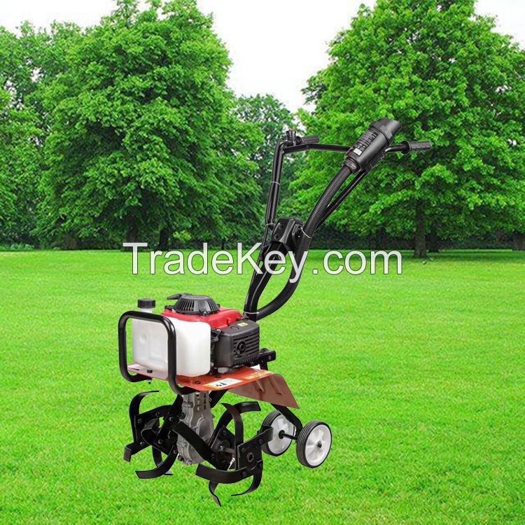 Mini gasoline tiller cultivator