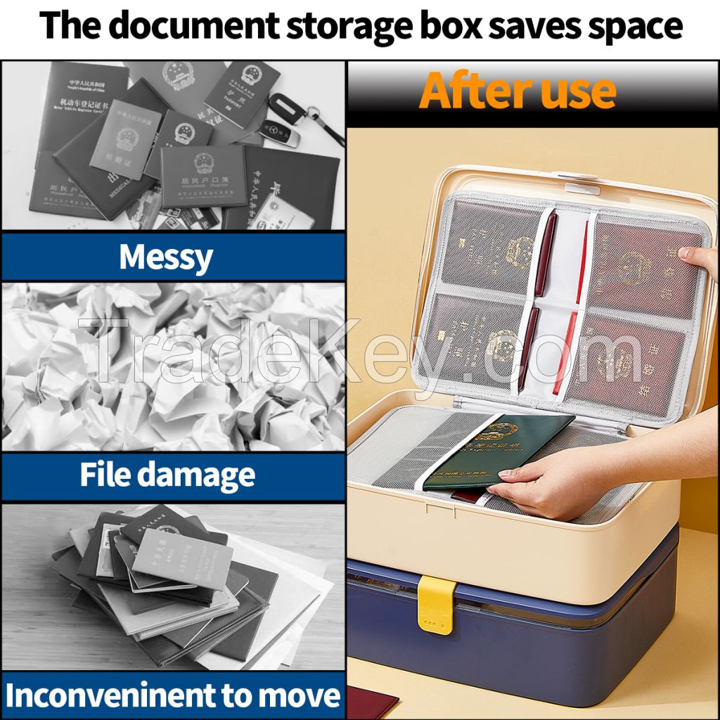 File Organizer Box With Magnetic Suction Lock