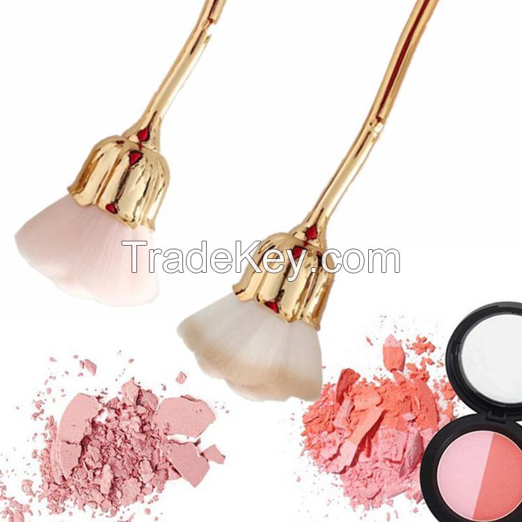 1 rose flower-shaped makeup brush set, ladies foundation brush, luxury