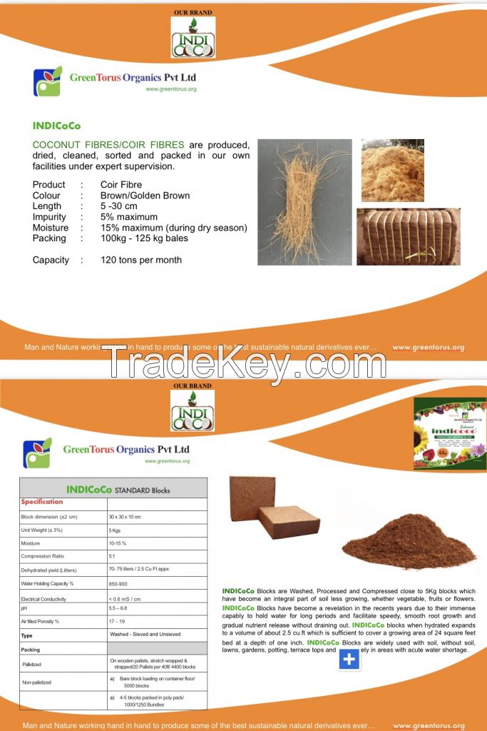 COCONUT FIBER AND COCOPEAT