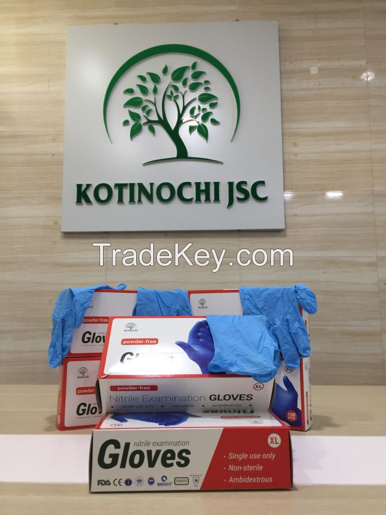 Nitrile Gloves For EU, USA, Asia Market/ Medical Nitrile Gloves Kotinochi Brand