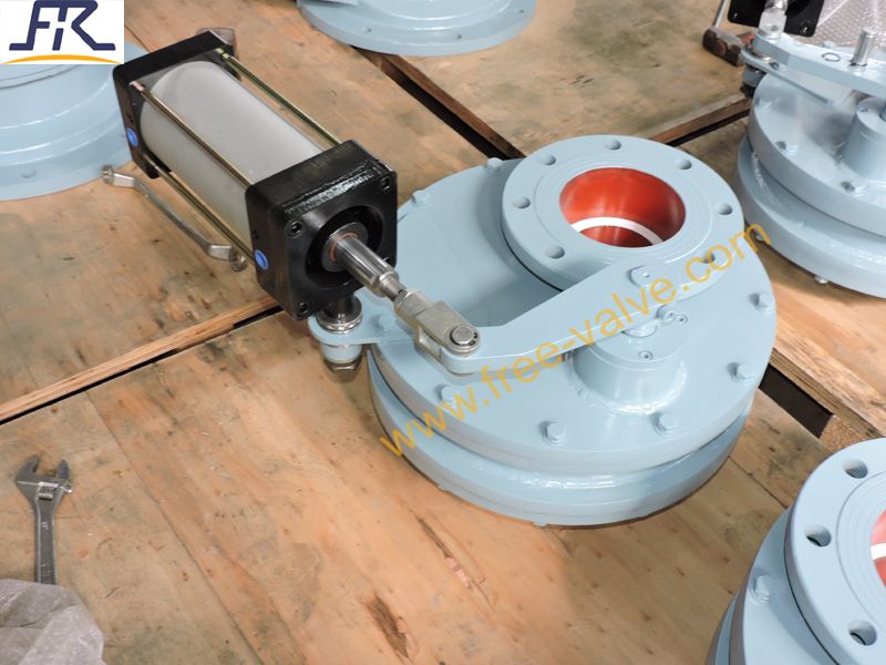 DN150 Pneumatic Ceramic  Lined Rotary Gate Valve